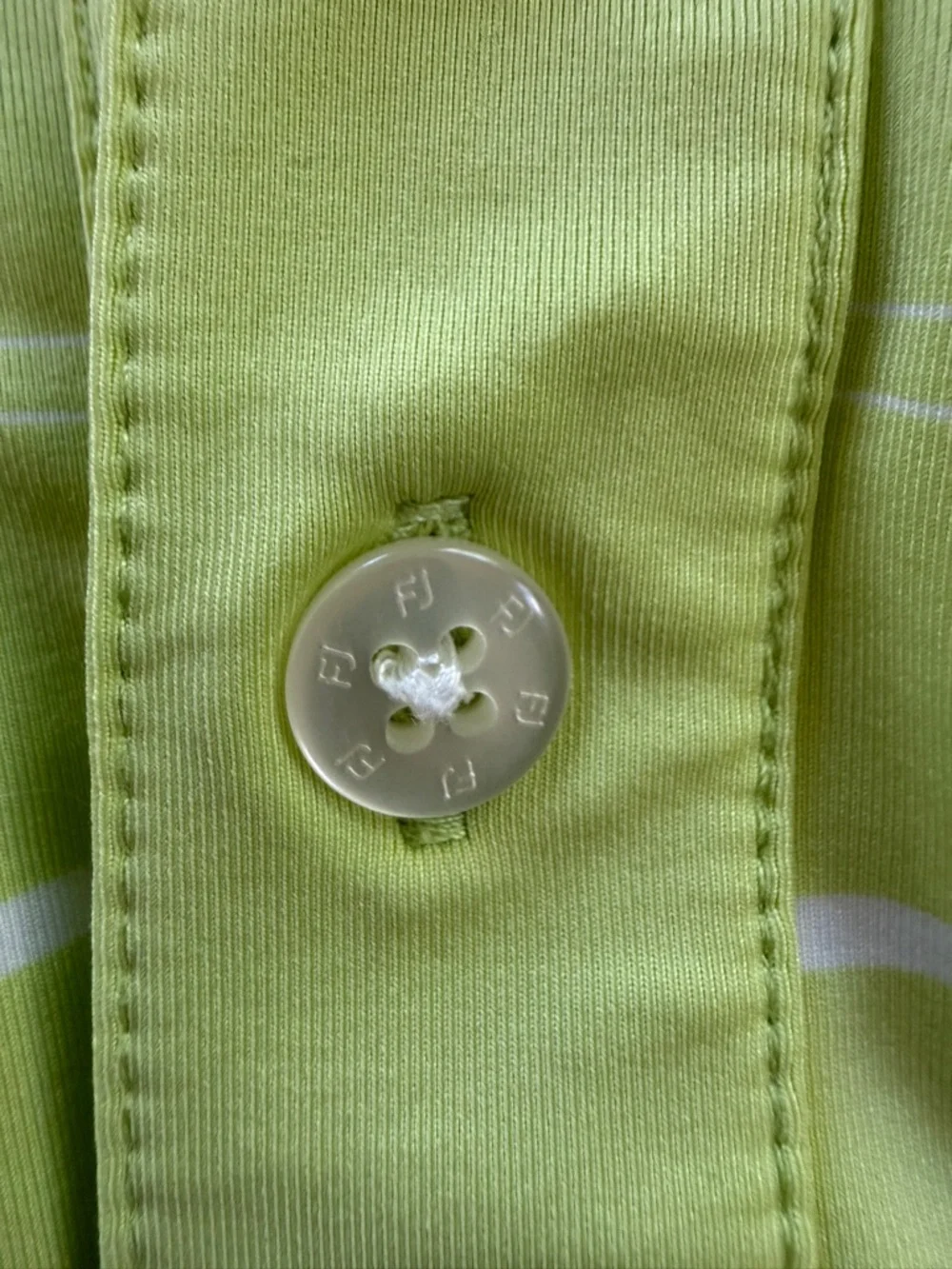 FootJoy Green Striped Ombre Performance Golf Shirt River Landing Country Club L? - Picture 6 of 8